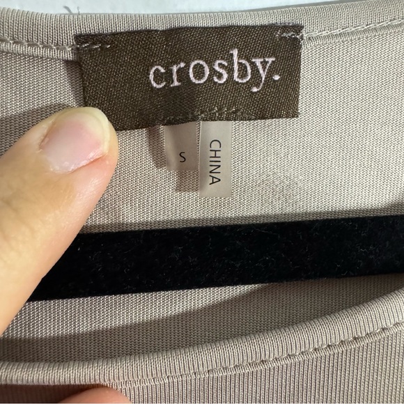 Crosby Modal Tee Neutral Beige Crewneck Short Sleeve Top Women’s Small - Picture 2 of 6